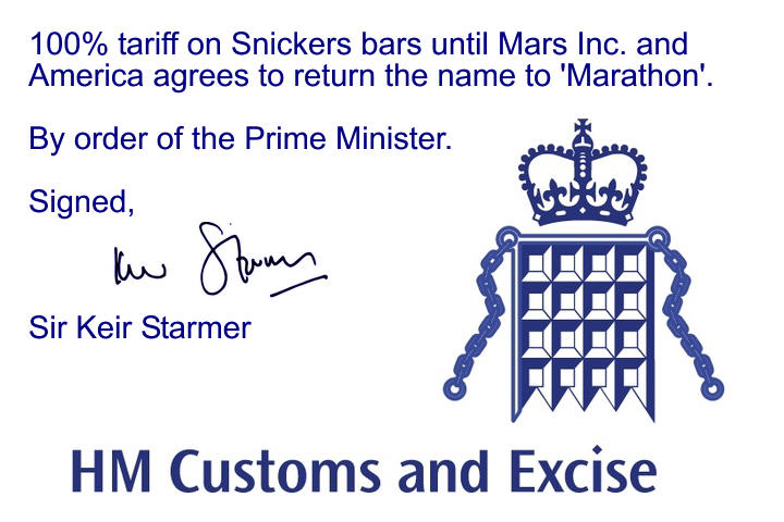 Customs Excise Snickers