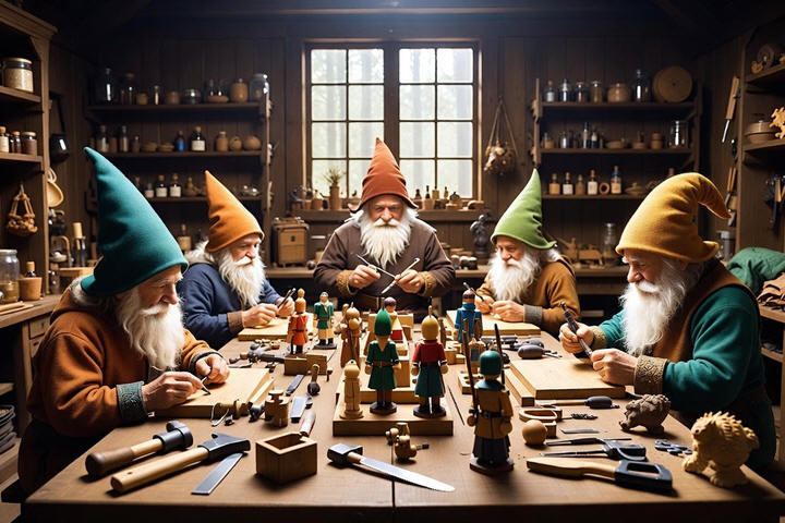 Santa's elves working